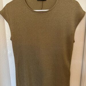 Zara Gold Short Sleeve Top